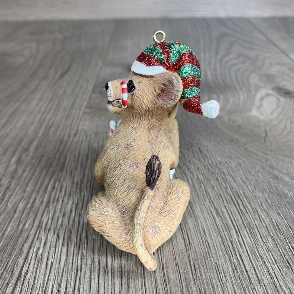 Danbury Mint The Baby Animal Ornaments Lion Cub W/Gingerbread House - Picture 2 of 6